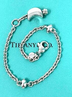 Authentic Tiffany & Co.Crescent Moon Charm Bracelet.